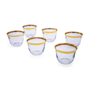 Dalia Gold Arabic Coffee Cup Set 6pcs